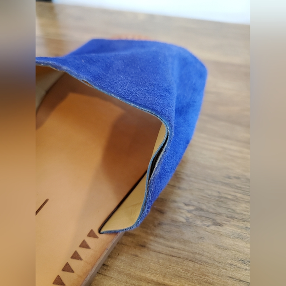 DOLCE vita blue and tan sandals. Size 8.5. GUC minor separation at seam - Picture 4 of 7